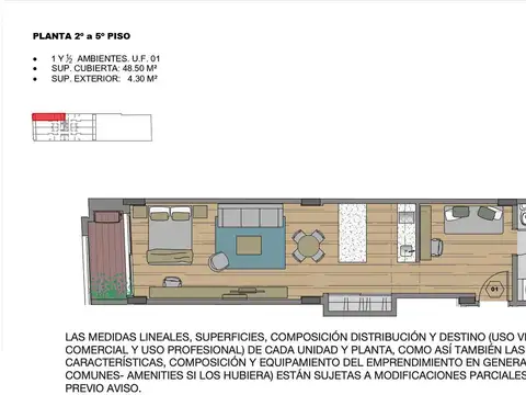 Venta departamento 1 ambiente divisible con balcón en Monserrat