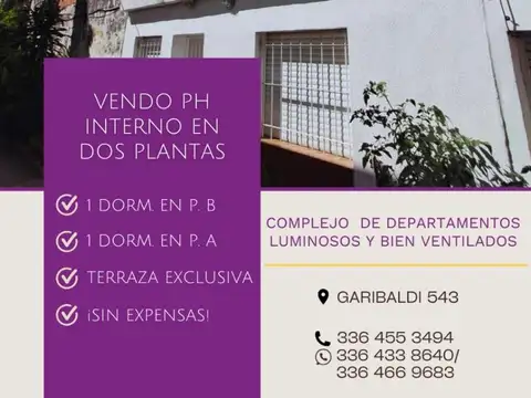 Vendo PH interno en dos plantas