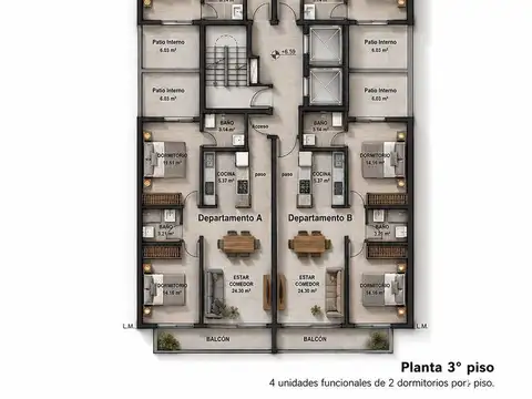 Departamento en Venta de 4 ambientes