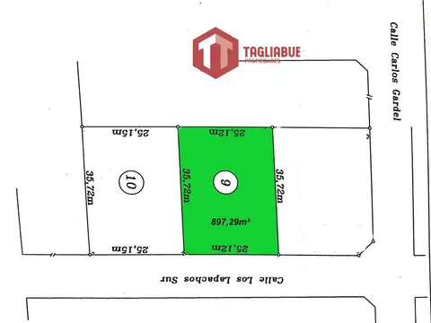 Terreno en Venta 25  mts Frente