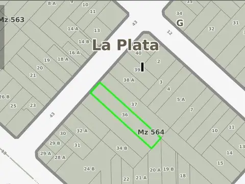 Terreno en Venta 60  mts Fondo