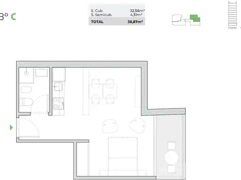 Departamento en Venta Apto profesional