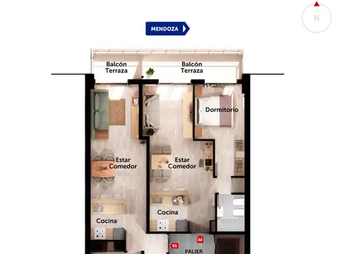 Departamento en Venta al Norte
