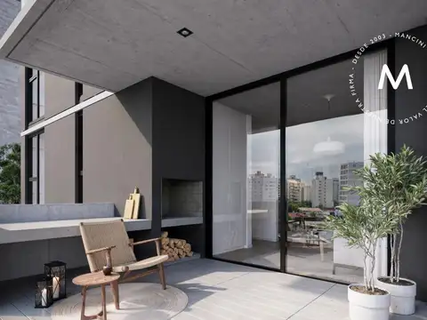 Departamento en venta de 4 ambientes, balcón terraza con parrilla