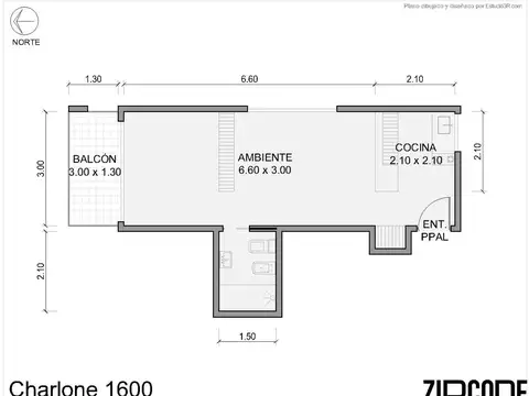 Departamento en Venta de 1 dormitorio
