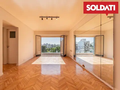 Departamento en venta, apto crédito, 3 ambientes con 2 baños. Espacio guardacoche.