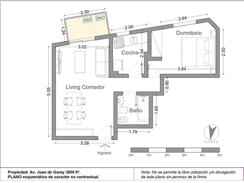 Departamento en Venta de 2 ambientes