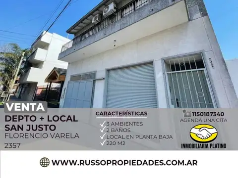 Venta casa 3 ambientes con local