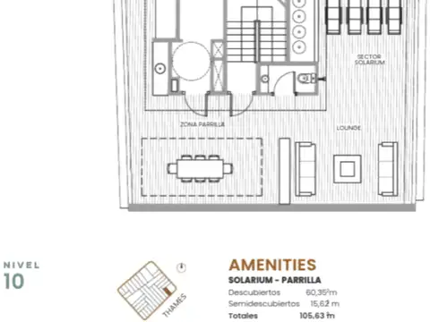 Departamento 2 ambientes con 2 baños