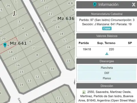 Terreno en Venta 25  mts Fondo