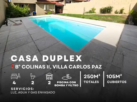 Venta Duplex De 4 Dormitorios Con Pileta A 100Mts De Calle Roma En Colinas II - Villa Carlos Paz