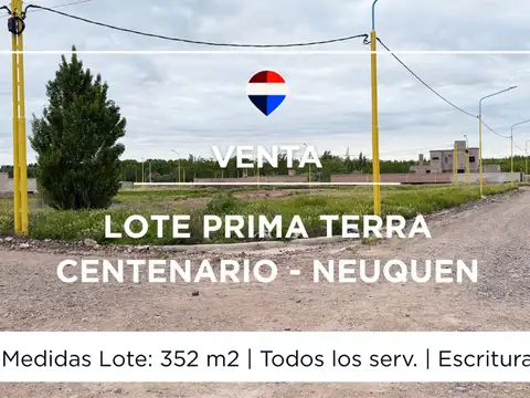 Venta lote en esquina primaterra centenario