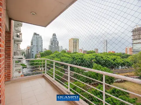 Venta de departamento de 3 ambientes con cochera y vista abierta en Cañitas