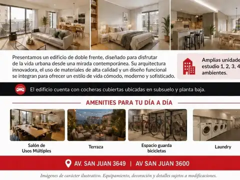 Departamento en Venta en Boedo, USD 77.500
