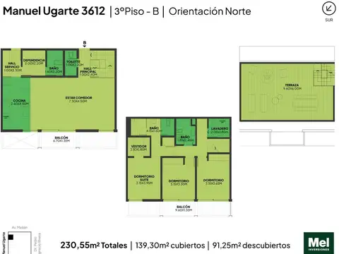 Manuel Ugarte 3600, Piso 3