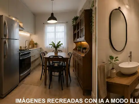 Casa 3 ambientes con 1 baño