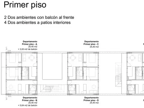 Departamento en Venta de 1 dormitorio