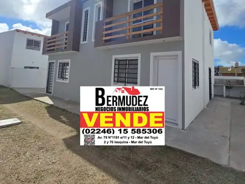 Venta Duplex 3 Ambientes Uf medio En Mar Del Tuyu Calle 81 Entre 6 Y 7 Oportunidad