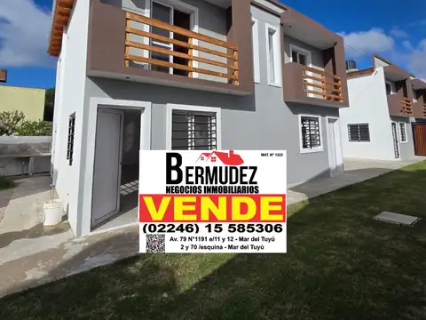 Venta Duplex 3 Ambientes Uf medio y fondo En Mar Del Tuyu Calle 81 Entre 6 Y 7 Oportunidad