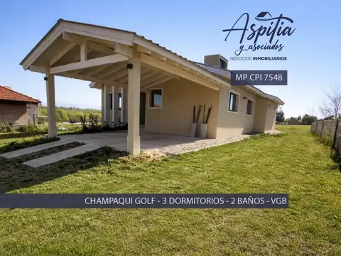 VENTA Casa 3 dormitorios en Barrio Champaquí Golf – Villa General Belgrano, Córdoba