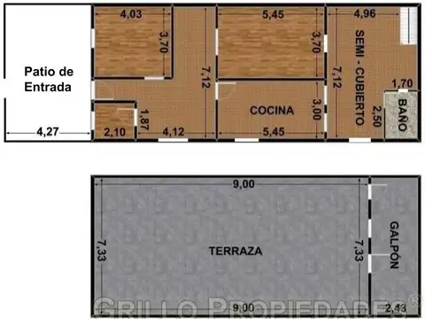 Casa en Alquiler de 2 dormitorios