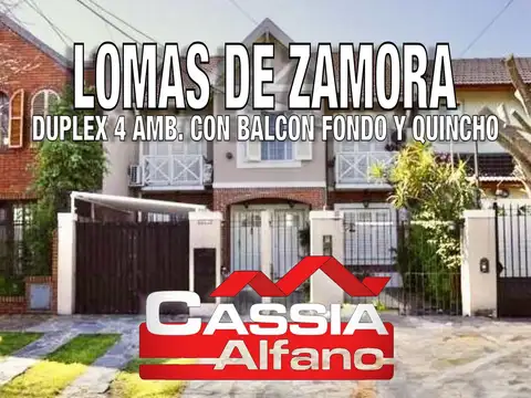 DUPLEX 4 AMBIENTES CON FONDO Y QUINCHO EN IMPECABLE ESTADO OPORTUNIDAD