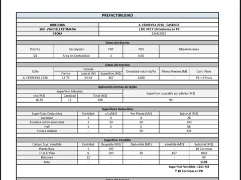 Terreno en Venta en Caseros, USD 265.000