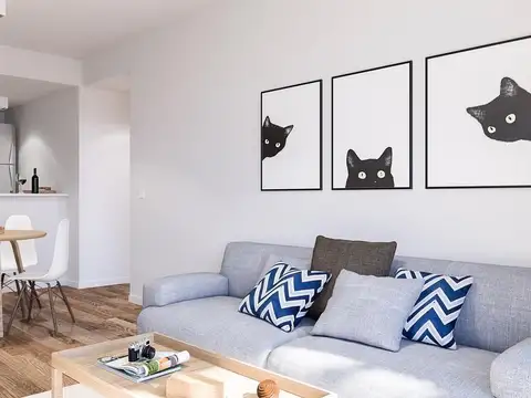 Departamento 2 ambientes con 1 baño