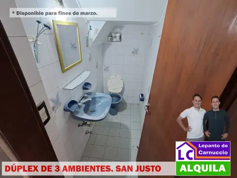 DÚPLEX  DE 3 AMBIENTES CON EN SAN JUSTO. EN SEGUNDO CUERPO Y EN PLANTA BAJA. SIN EXPENSAS.