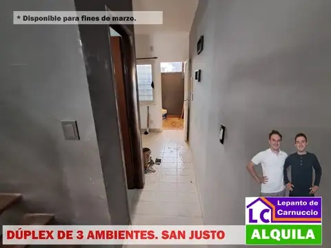 Departamento 3 ambientes con 1 baño