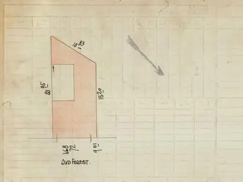 Terreno en Venta 17  mts Fondo