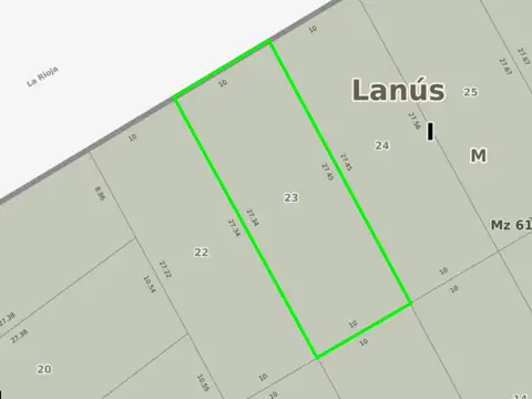 LOTE de 10 X 27,40 - LANUS O- IDEAL CONSTRUCCION