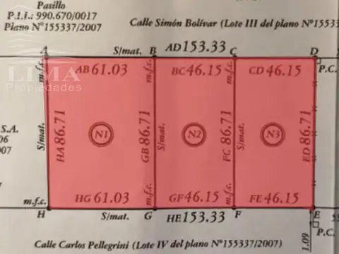 Terreno en Venta en Villa Gobernador Galvez, USD 1.076.520