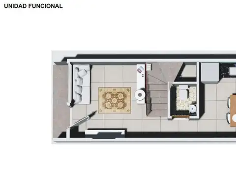 Casa 3 ambientes con 2 baños