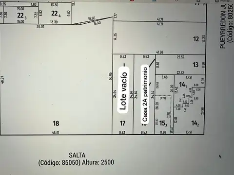 Terreno vacio, 13 mts altura, Pichincha, acepta m2