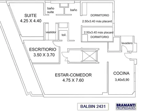 Departamento en Venta de 4 dormitorios