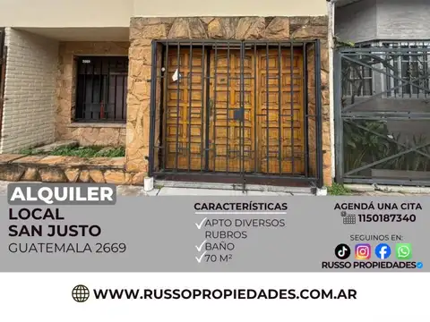 Alquiler local 70m² San Justo