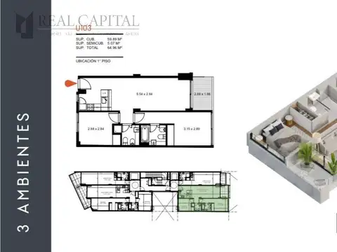 Departamento en Venta al Norte