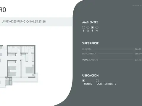 Casa 3 ambientes con 2 baños