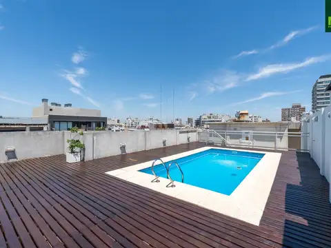 2 AMBIENTES RECICLADO A NUEVO AL FRENTE EDIFICIO CON PILETA