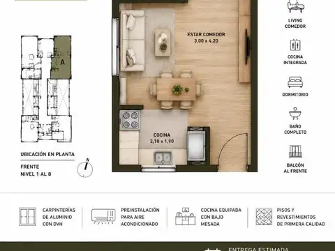 Departamento en Venta de Monoambiente
