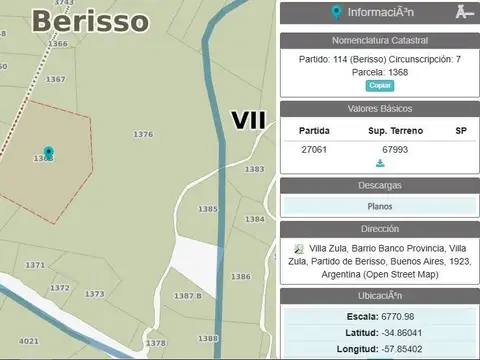 Venta de Lote 7 hectáreas, Berisso