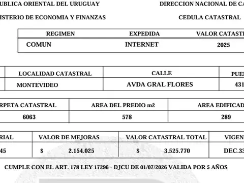 Avenida General Flores 4300