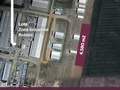 Lote EN VENTA 4.580 M2 - Zona Industrial Roldan
