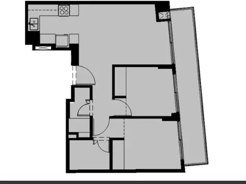 Departamento 3 ambientes con 2 baños