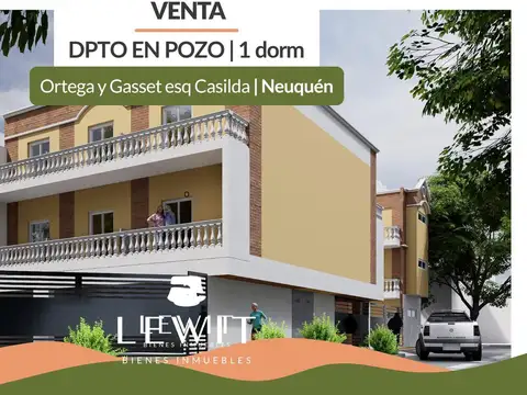 VENTA DEPARTAMENTO EN CONSTRUCCIÓN  DE 1 DORMITORIO CON BALCÓN Y COCHERA EN NEUQUEN ZONA CANAL V