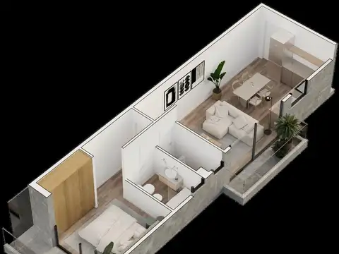 Departamento en Venta de 1 dormitorio