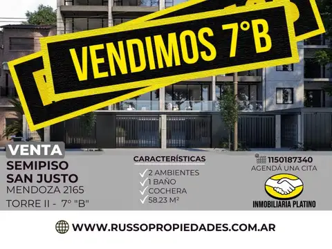 Venta Semipiso 2 Ambientes San Justo