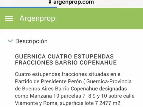 Terreno en Venta de 10080,0 m2