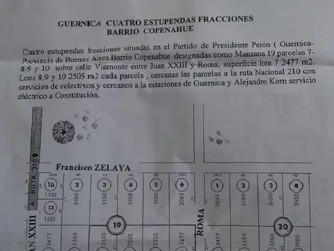 Terreno en Venta 63  mts Fondo
